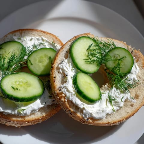 Bagel with Cream Cheese Spread