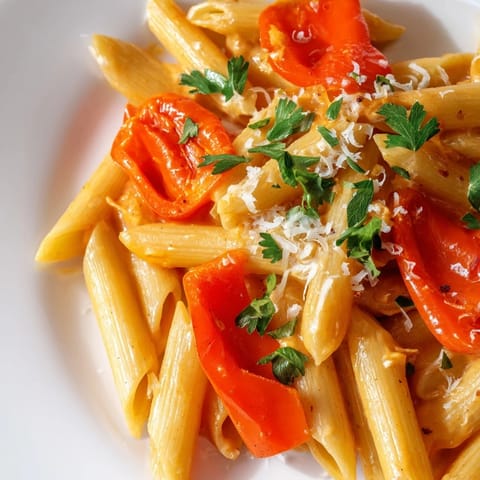 Creamy Cajun Pasta with Roasted Peppers