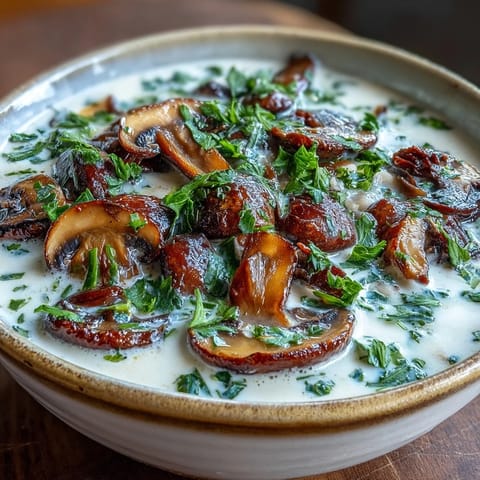 Creamy Mushroom Stroganoff Soup