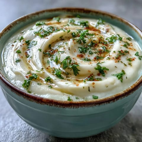 A bowl of creamy vegetable soup garnished with fresh parsley, featuring a velvety blend of broccoli, carrots, and potatoes, served hot.