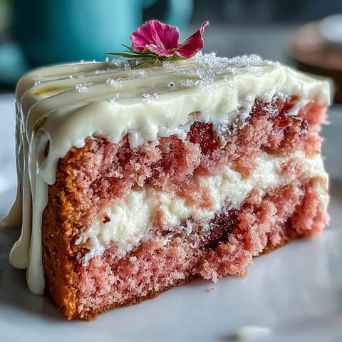 Elegant Bridal Shower Rosé Velvet Cake with shimmering gold drip.