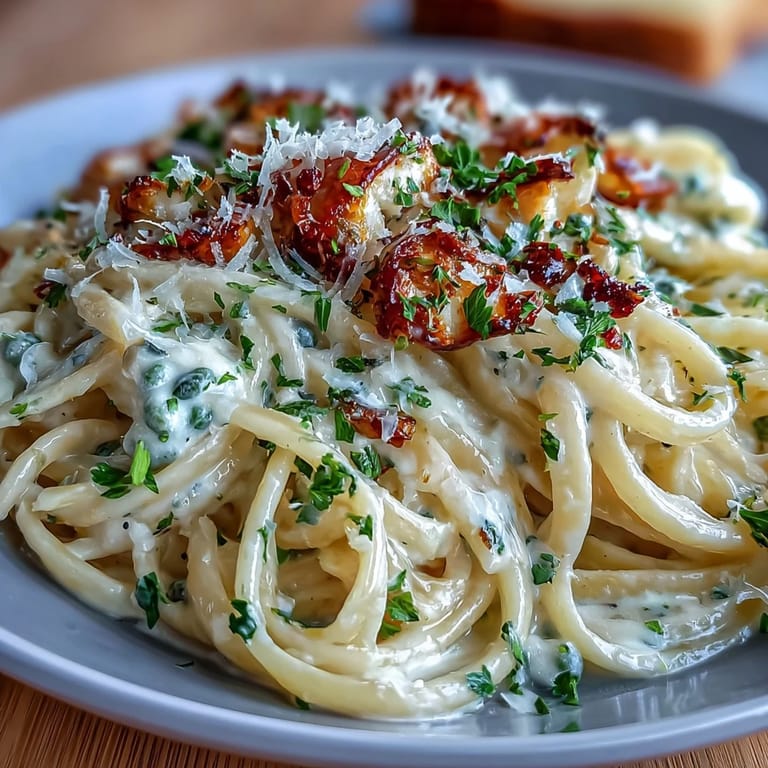 Lemon butter pasta with peas, Parmesan, and parsley—perfect for a light, satisfying vegetarian dinner.